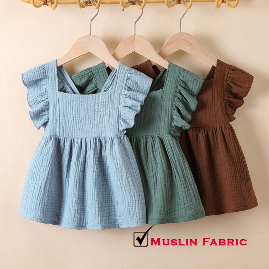 Muslin Baby Girl Dress Summer Baby Girl Muslin Dress Baby Etsy