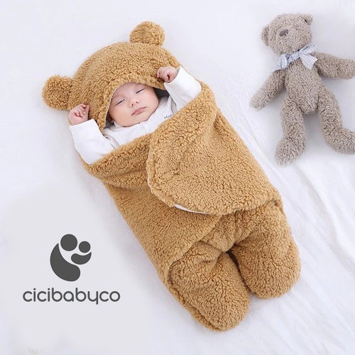 Baby Bear Sleeping Bag Wrap Cute Newborn Bear Supersoft Etsy
