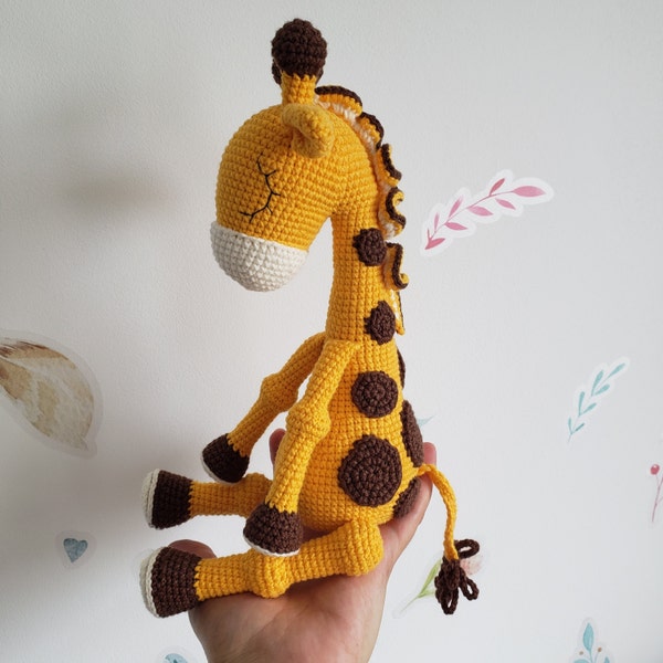 12" Amigurumi Giraffe Toy, Stuffed Safari Animal, Safari Themed Baby Shower Party, Safari Baby Basket, Cute Giraffe Stuff, Giraffe Snuggler