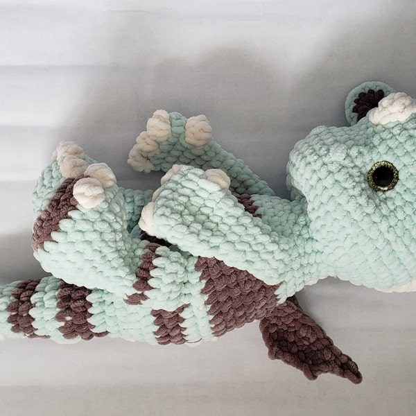 17" Ready to Ship Stuffed Dino, Big Plush Dino, Dino Themed Party, Interior Toy, Cute Dino Nursery Decor, Dino Snuggler