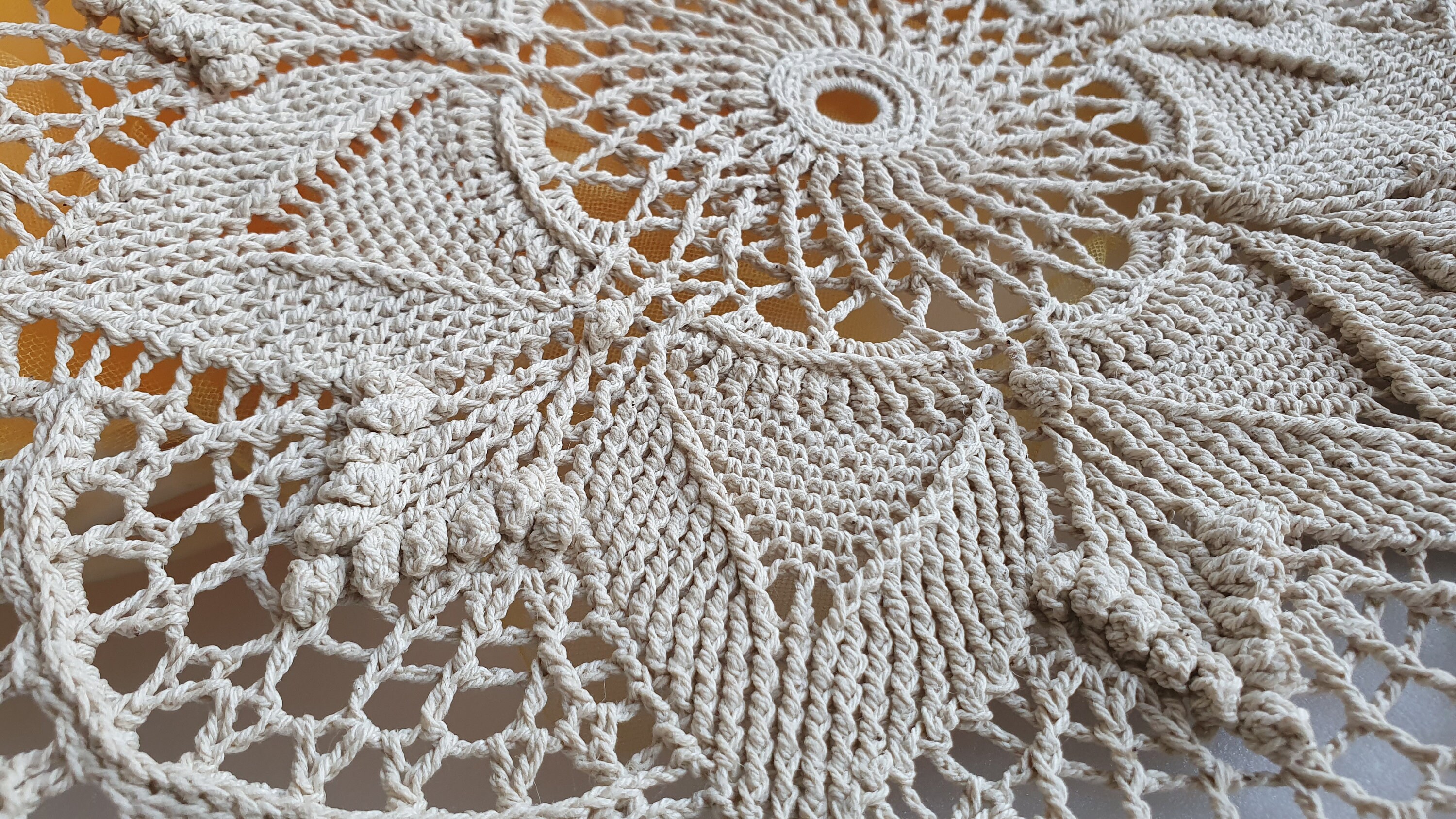 11 Large Round Crochet Doily, Textured Doily, Handmade Tablelinen, Cozy ...