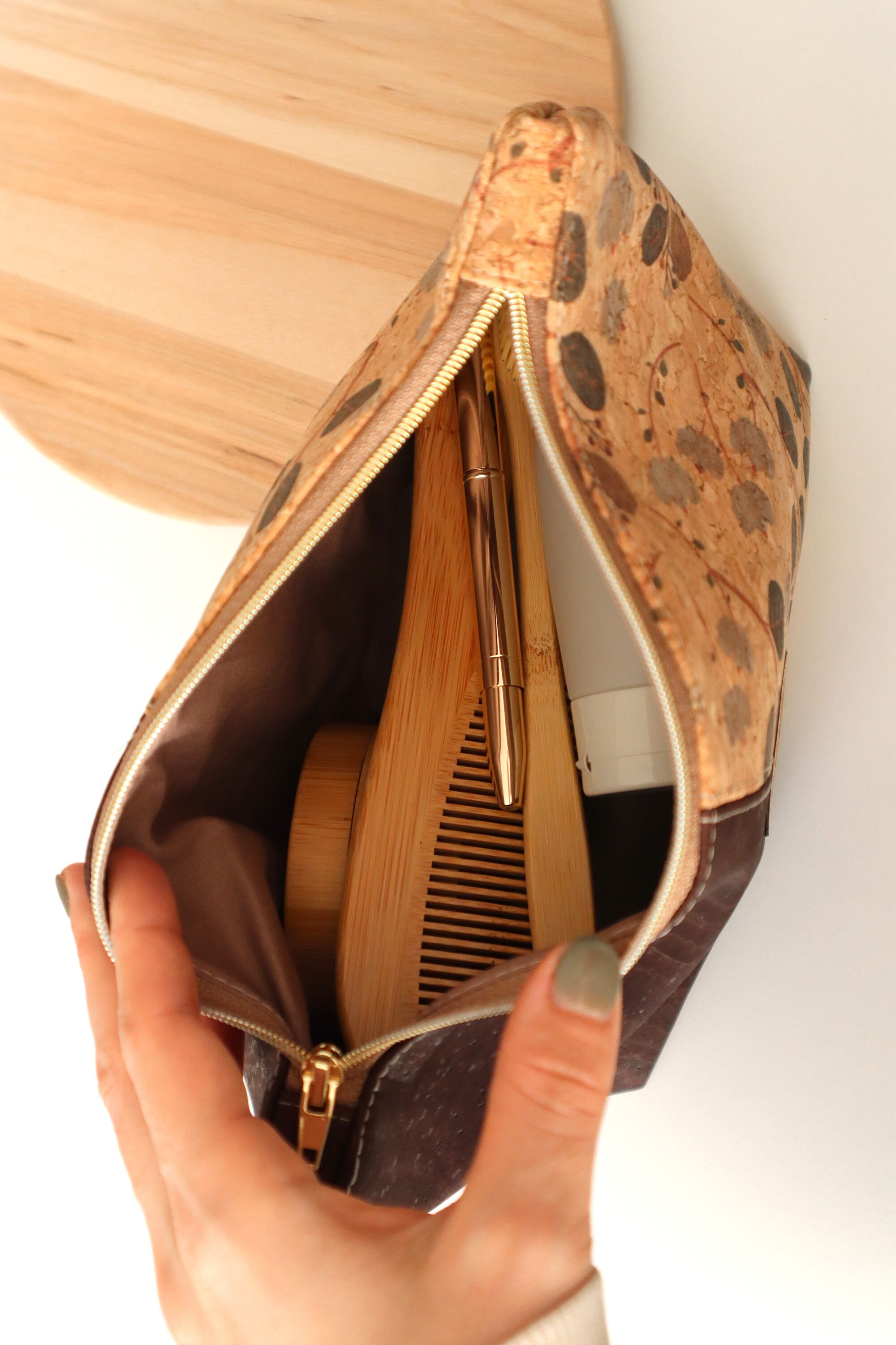 LINA Cork Wash Bag Etsy