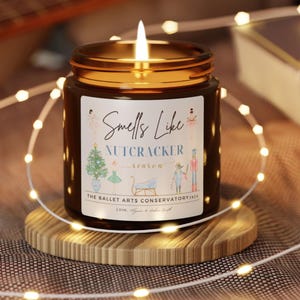Mini Amber Pink Nutcracker Season Candle | Nutcracker Candle | Nutcracker Ballet Gift | Nutcracker Gift | Ballet Gift | Ballet Teacher Gift