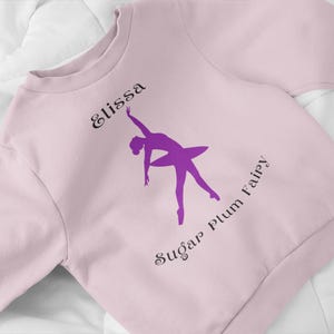Toddler Nutcracker Sugar Plum Fairy Sweatshirt | Toddler Sugar Plum Fairy Sweatshirt | Kids Sugar Plum Fairy Sweatshirt