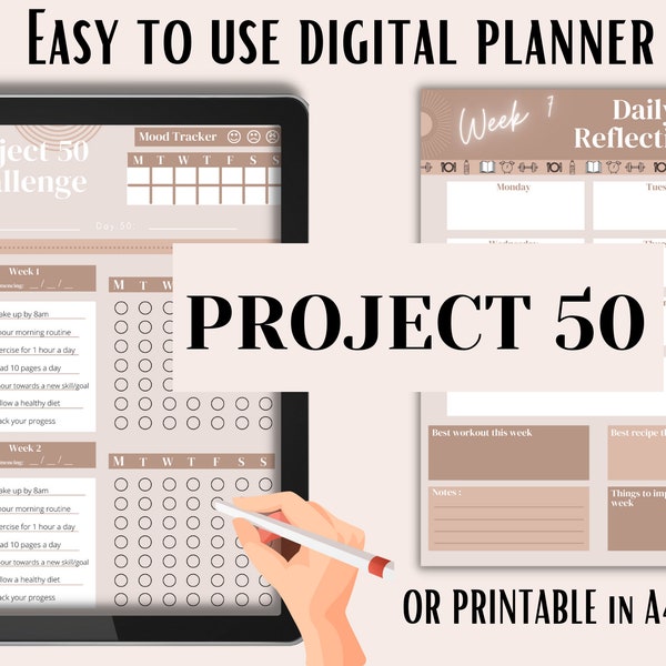 Project 50 Lifestyle Challenge Planner/Tracker