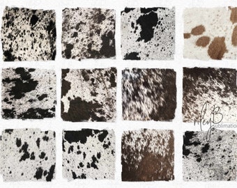 Nguni Hide I Texture PNGs - Cowhide Sublimation Textures - Cowhide Background - Brown and White Cowhide PNG - Black White Cowhide PNG