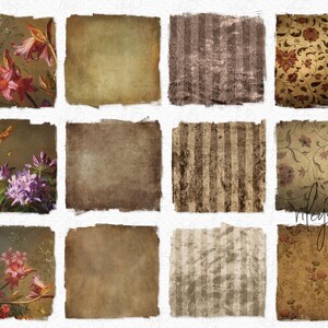 Texturas de viejos maestros PNGs - Pinturas holandesas vintage - Fondos florales vintage - Texturas de terciopelo rayado - Fondos de fragmentos textiles