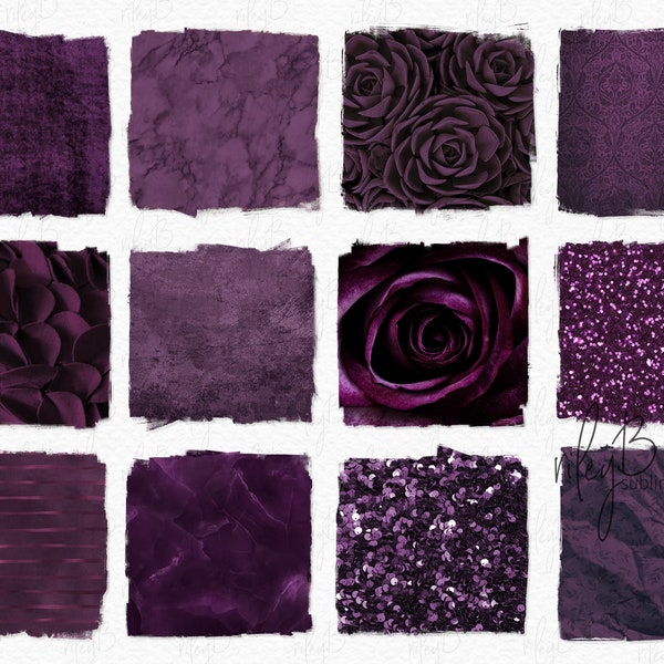 Aubergine Textur PNGs - Lila Farbige Texturierte Sublimation PNGs - Aubergine PNG Texturen - Lila Hintergrund PNGs