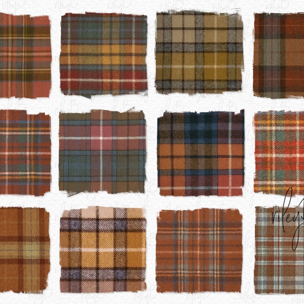 Texture à carreaux de citrouille PNG - Fond à carreaux d'automne - Plaid orange et marron - Plaid d'automne - Plaid de sublimation - Textures de tartan d'automne