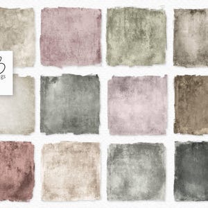 PNGs in gedeckten Tönen - Mauve, Dusty Sage, Faded Charcoal & Erdige Neutraltöne - Distressed Texturen für subtile, Vintage-inspirierte Designs
