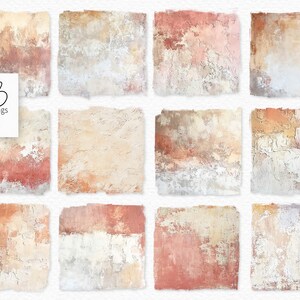 Pale Auburn PNGs – Weathered Plaster Textures – Sunbleached Clay Surfaces – Soft Earthy Hues – Faded Wall Layers – Rustic Abstract Forms
