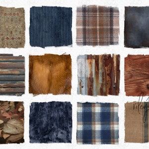 Herbst Blues Texturen PNGs - Herbst Texturen - Marine Herbst - Herbst Plaids - Herbst Foto Kulissen - Herbst Hintergründe - Blau Braun Texturen