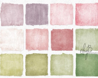 Spring Floral Textures Sublimation PNGs - Soft Pastel Colored Backgrounds - Pink Green Pastel transparent PNGs - Soft Spring Grunge Textures