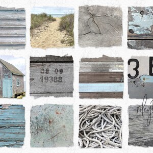 Sublimation de hangar à bateaux rustique PNG - Textures de bois patiné gris bleu - Peinture Chippy - Images numériques de peinture usée - Arrière-plans en bois rustique