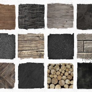 Texturas de carbón y madera PNGs - Texturas negras gris carbón - Madera desgastada - Estética de madera de carbón - Fondos fotográficos en negro y madera