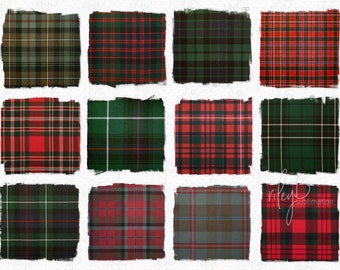 Christmas Tartan Texture PNGs - Tartan Backgrounds - Red and Green Tartan - Christmas Plaid - Sublimation Tartan - Scottish Tartan