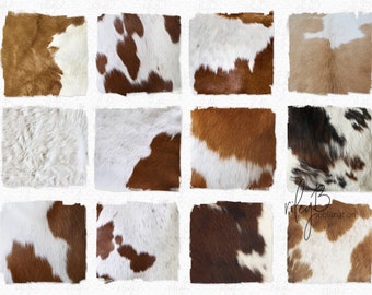 Cowhide Texture PNGs - Cowhide Sublimation Textures - Cowhide Background - Brown and White Cowhide PNG - Black and White Cowhide PNG