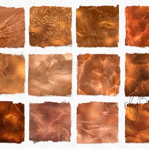Ethereal Copper Sublimation PNGs - Copper Sublimation PNGs - Copper PNG Textures - Wispy Copper Backgrounds - Copper Clipart PNGs