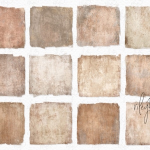Soft Terracotta Texture PNGs - Vintage Tile Colored Backgrounds - Pale Terracotta Color Palette - Light Terracotta PNGs