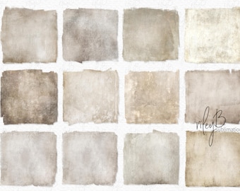 Kaffee und Sahne PNGs - Beige Grunge Sublimations PNGs - Creme PNG Texturen - Beige Hintergründe - Neutrale Sublimationspatches