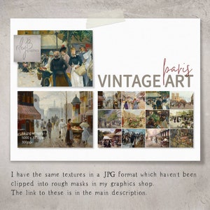 Paris Vintage Art PNGs - European Art - Printable Paris Image - Vintage Wall Art - Fine Art Paris - Paintings of Paris - Digital Paris Art image 4