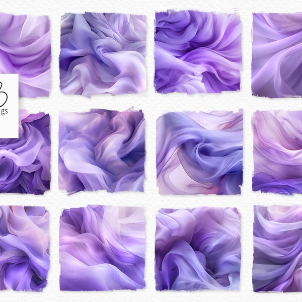 Translucent Purple Background Texture PNGs - Light Purple Swirl Effect Backgrounds - Pale Purple and Lilac Billowing Background PNGs