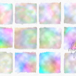 Soft Holographic Sublimation PNGs - Soft Pastel Colored Sublimation PNGs - Holographic Foil PNG Textures - Holographic Backgrounds