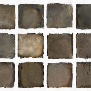 Vintage Tin Type III Texture PNGs - Brown Tone Vintage Tin Types - Daguerreotype Overlays - Old Photo Backgrounds - Antique Photo Textures