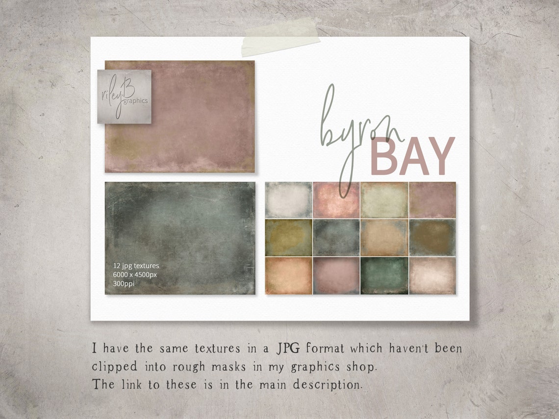 Embayment Texture Byron Bay Textures Pngs - Boho Color Textures - Mixed Color Overlays ...