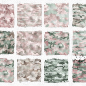 Blush and Sage Foil Camo PNGs - Camo Foil Shimmer Sublimation PNGs - Pink Green Camo PNG Textures - Camo Background PNGs