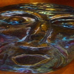 Raku Mask Wall Hanging