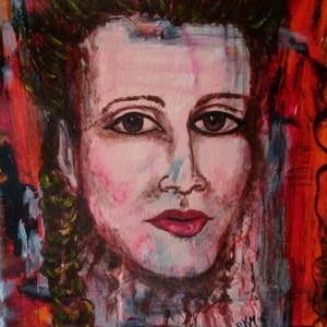 Cathy: Acrylic Female Portrait Painting on Canvas