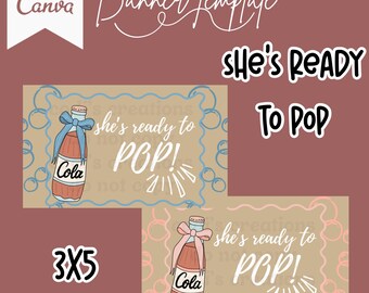 Editable she’s ready to pop digital banner template