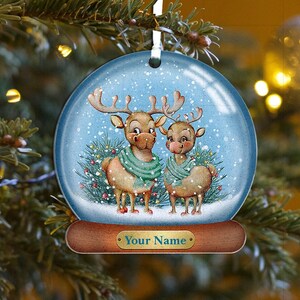Personalised Christmas Baubles, Reindeer Tree Decoration, Snowman Tree Decoration, Personalised Christmas Ornament, Christmas Gift,