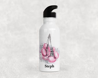 Botella de agua personalizada para boxeo, botella de boxeo para niñas