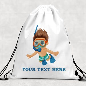 Sac de bain personnalisé pour garçon, trousse de natation, sac de sport d'école pour garçons, sac en polyéthylène pour garçons, rentrée des classes, ensemble de natation pour garçons, cadeau gourde