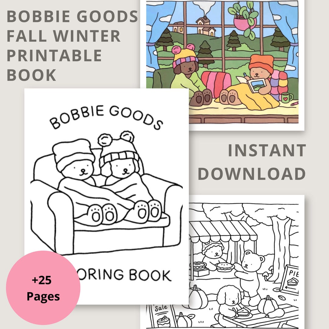 Fall Winter Coloring Book – Bobbie Goods PDF - Etsy