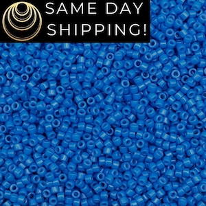 DB2134 SAME DAY SHIPPING! 1-20 Grams Miyuki 11/0 Delica Beads Duracoat Opaque Delphinium-Free Container!