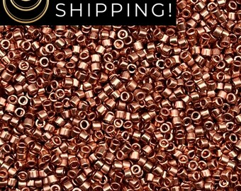 DB0040 11/0 Miyuki Delica Beads Metallic Copper Plated