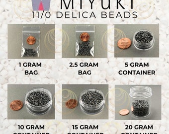 DB2042 SAME DAY SHIPPING! 1-20 Grams Miyuki 11/0 Delica Beads - Main Image