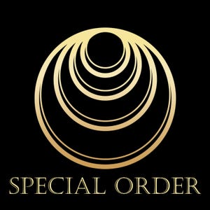 May include: A gold logo with concentric circles on a black background. The text "SPECIAL ORDER" is below the logo.