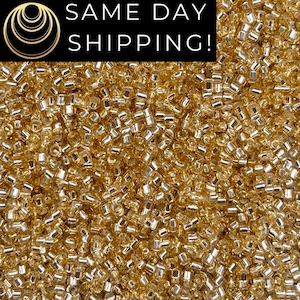 DB1212 SAME DAY SHIPPING! 1-20 Grams Miyuki 11/0 Delica Beads Silver Lined Crystal Ivory -Free Container!
