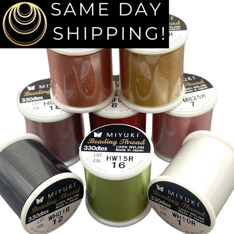 Miyuki Japanese Pre Waxed Nylon Beading Thread 50 Meter Spool 55 Yards