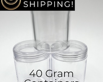 40 gram Clear Seed Bead Storage Containers