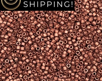 DB0340 11/0 Miyuki Delica Beads Matte Copper Plated