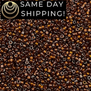 DB506 SAME DAY Shipping! 1 Gram up to 20 Grams Miyuki 11/0 Delica Beads 24kt Plated Dark Red Gold AB DB0506-Free Container!