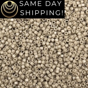 DB2363 SAME DAY SHIPPING! 1-20 Grams Miyuki 11/0 Delica Beads Duracoat Opaque Dyed Oyster-Free Container!