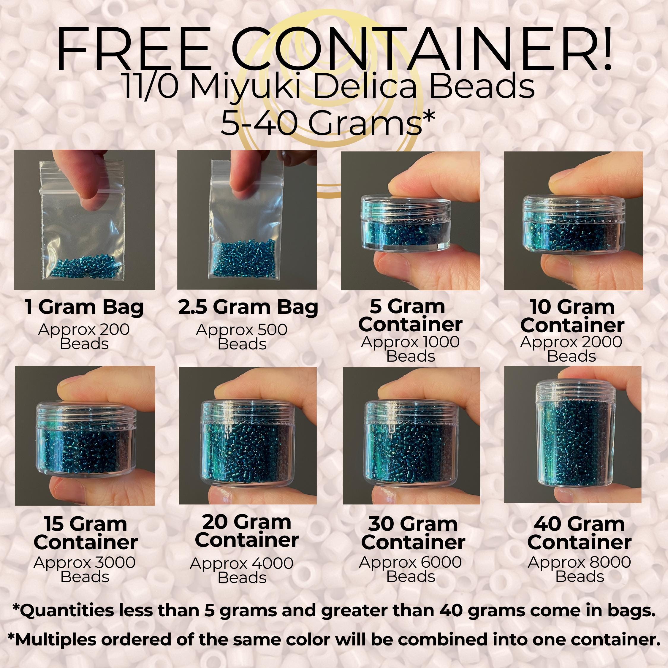 Hikaです❣️0915 DB0915 SAME DAY SHIPPING! 1 Gram up to 20 Grams Miyuki 11/0 Delica