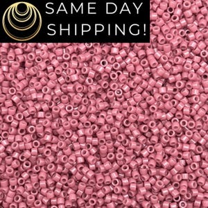 DB2137 SAME DAY SHIPPING! 1-20 Grams Miyuki 11/0 Delica Beads Duracoat Opaque Hydrangea -Free Container!