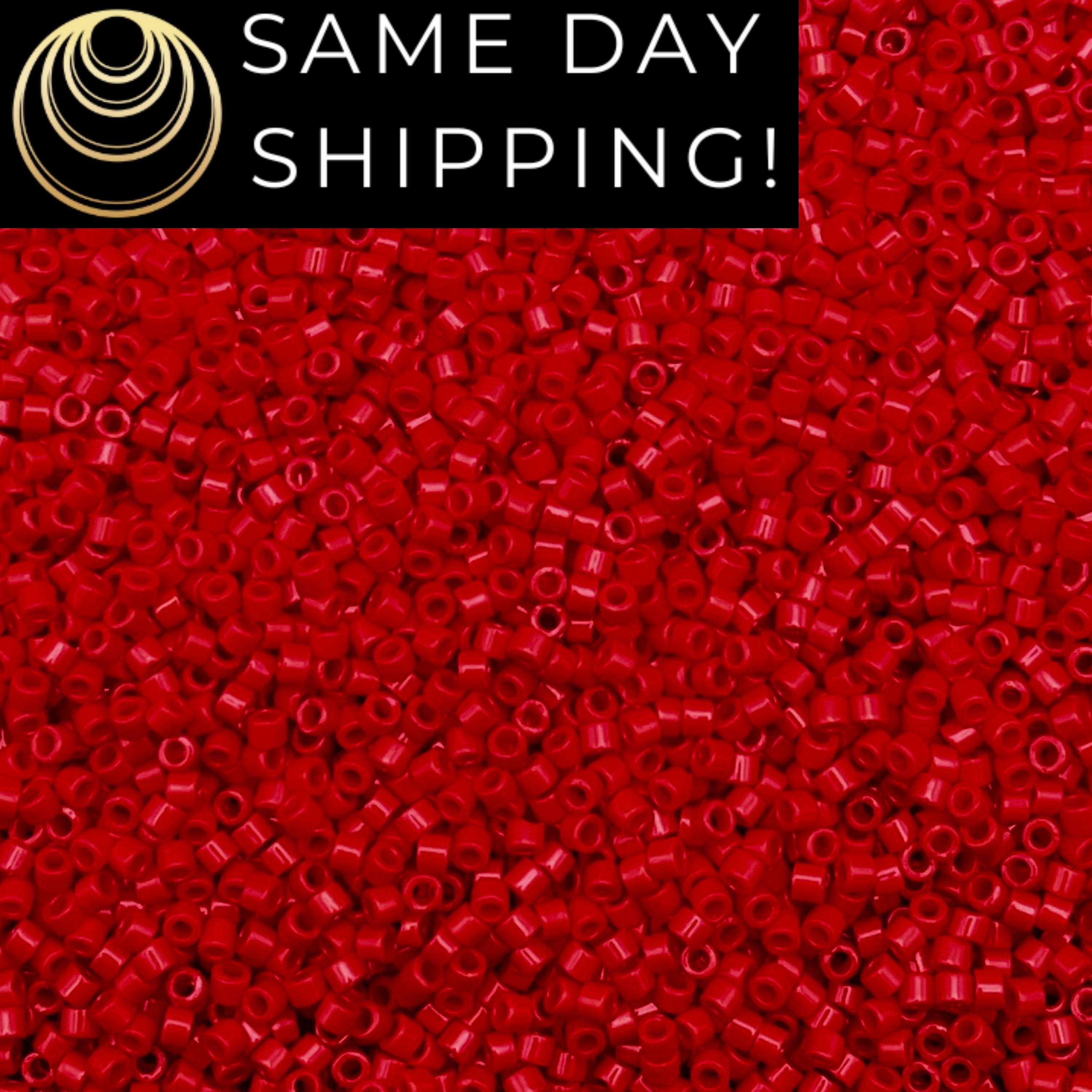 Miyuki Delica Seed Beads Size 11/0 - Dark Cranberry Red AB, 7 Gram Tube